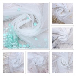 8124 V-1 Wholesale Lacy Tulle Curtain Fabrics Living Room and Bedroom Curtains 100% Polyester 6 Models
